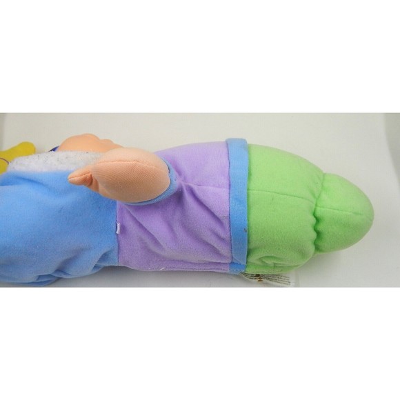 Playskool Glo Worm Plush Lullaby Musical Nightlight Face Blue Green Works 2003 - Picture 10 of 12